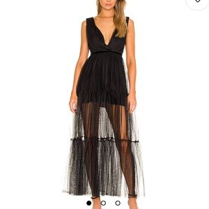 NEW NWT SAU LEE Chloe Tulle Dress in Black